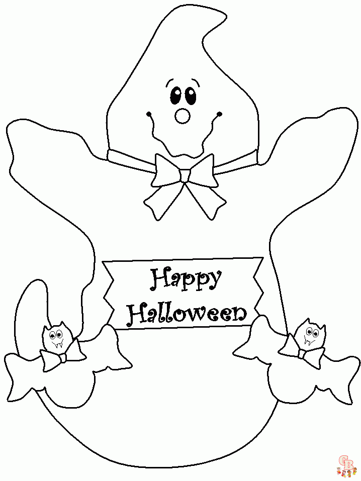 Página para colorir de halloween para crianças